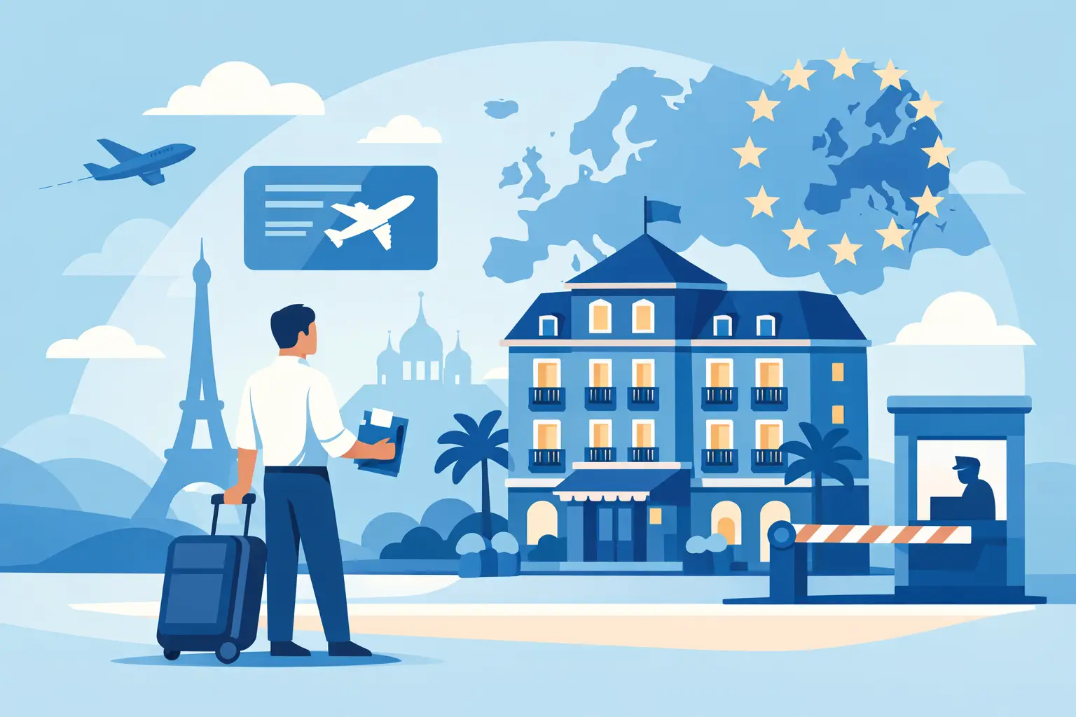 Preciso hotel para entrar Europa?